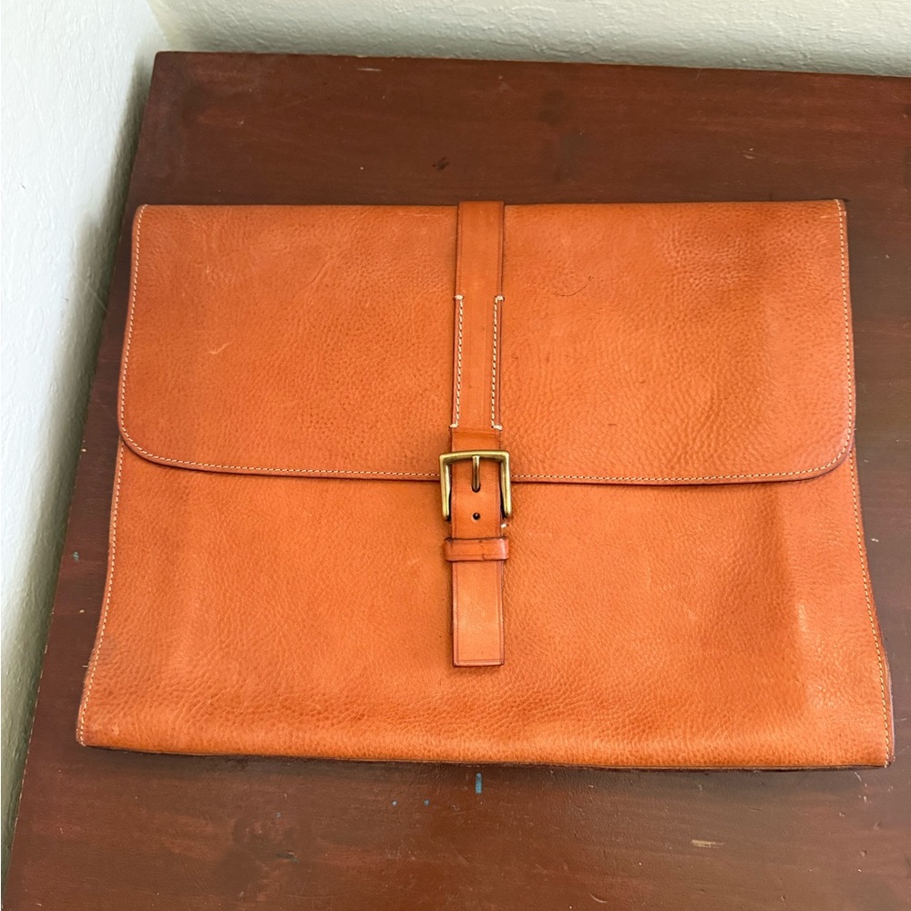 Dooney & Bourke Orange Leather Laptop Bag